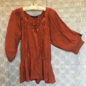 Red Peasant Blouse